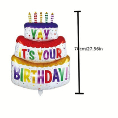 Cake Decorations 3-layer Cake Aluminum Film Balloon Birthday Party Props
