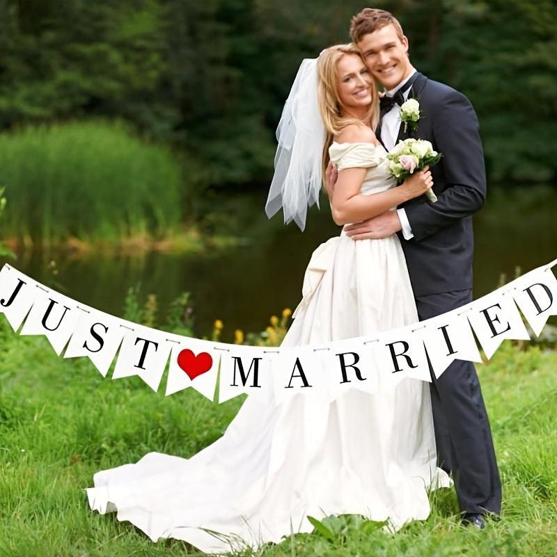 Just Married Wedding Banner Set Reception Wedding Decoration