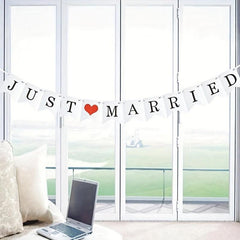 Just Married Wedding Banner Set Reception Wedding Decoration