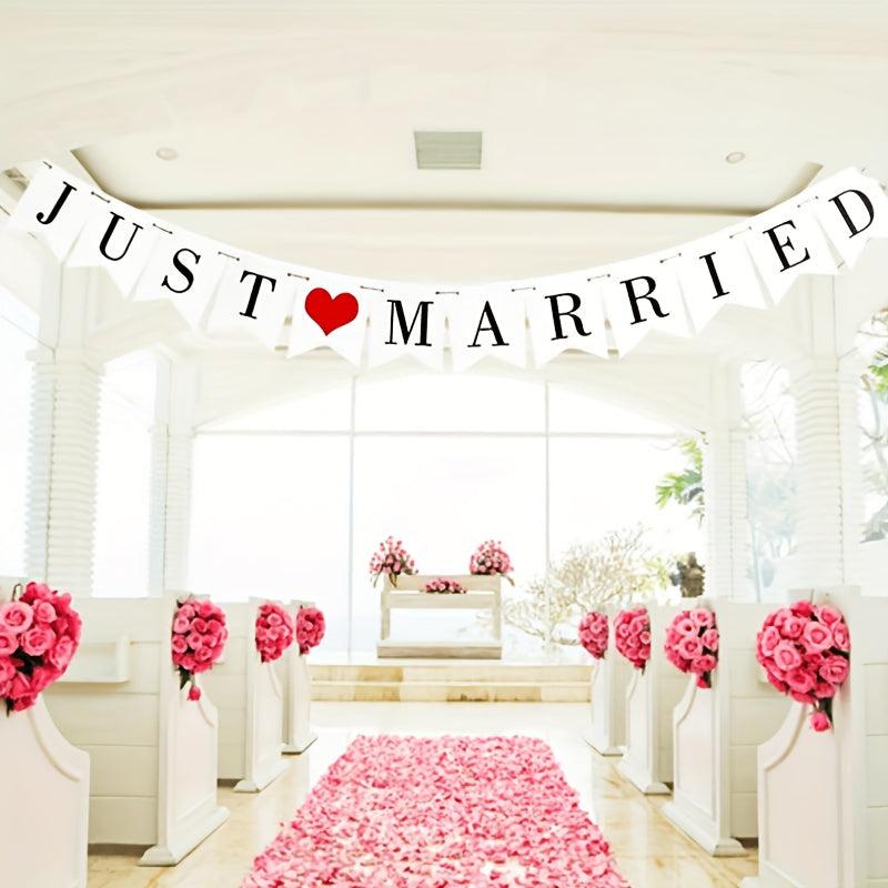 Just Married Wedding Banner Set Reception Wedding Decoration