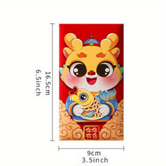 6pcs Dragon Year Red Envelope Bag Lucky Universal Red Envelope