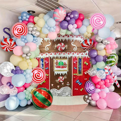158pcs Christmas Balloon Garland Arch Kit Christmas Candy Balloons Arch