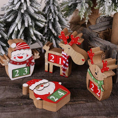 Desktop Christmas DIY Calendar Countdown Decoration Wooden Christmas Signs