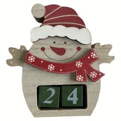 Desktop Christmas DIY Calendar Countdown Decoration Wooden Christmas Signs