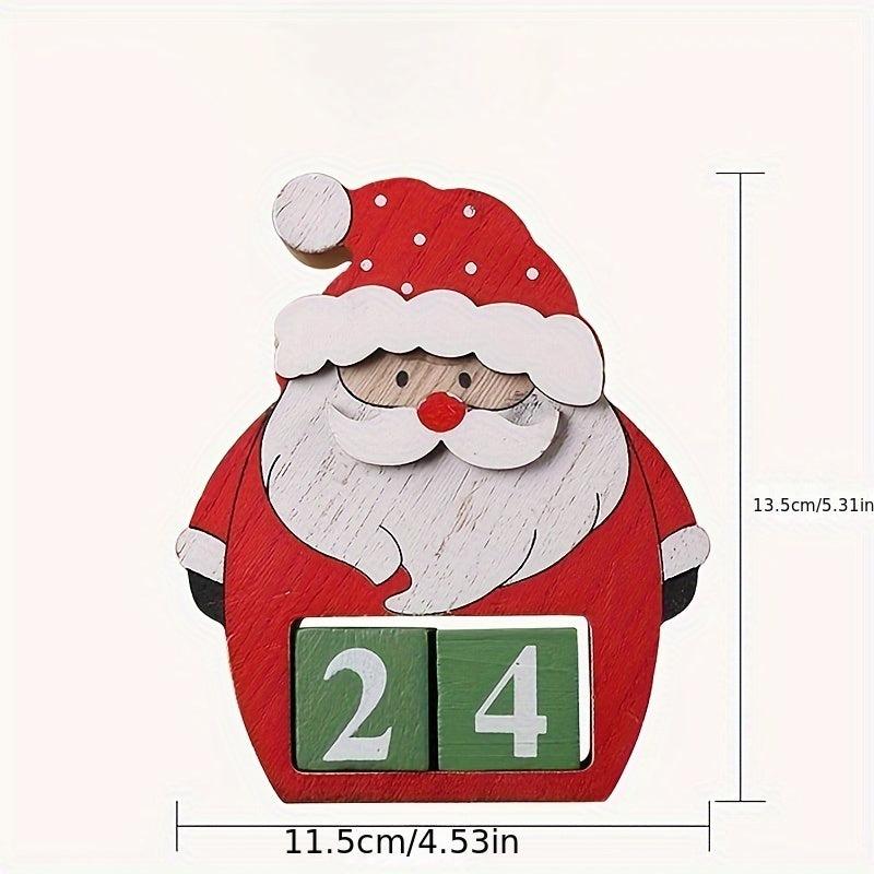 Desktop Christmas DIY Calendar Countdown Decoration Wooden Christmas Signs