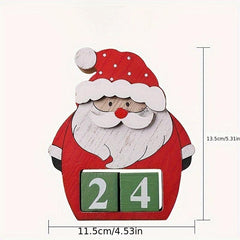 Desktop Christmas DIY Calendar Countdown Decoration Wooden Christmas Signs