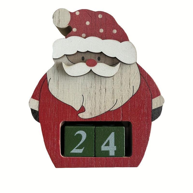 Desktop Christmas DIY Calendar Countdown Decoration Wooden Christmas Signs