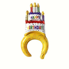 Birthday Cake Hair Hoop Balloon Party Hat Balloon Decoration Supplies