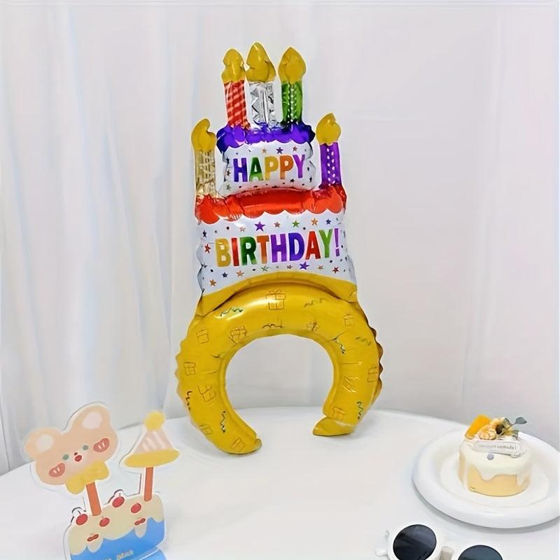 Birthday Cake Hair Hoop Balloon Party Hat Balloon Decoration Supplies