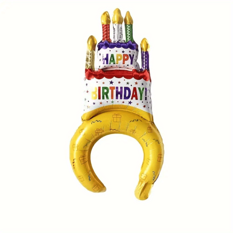 Birthday Cake Hair Hoop Balloon Party Hat Balloon Decoration Supplies