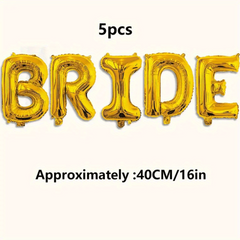 5pcs 40 Bride Letter Balloon Wedding Decor Photo Prop Anniversary Party Decor