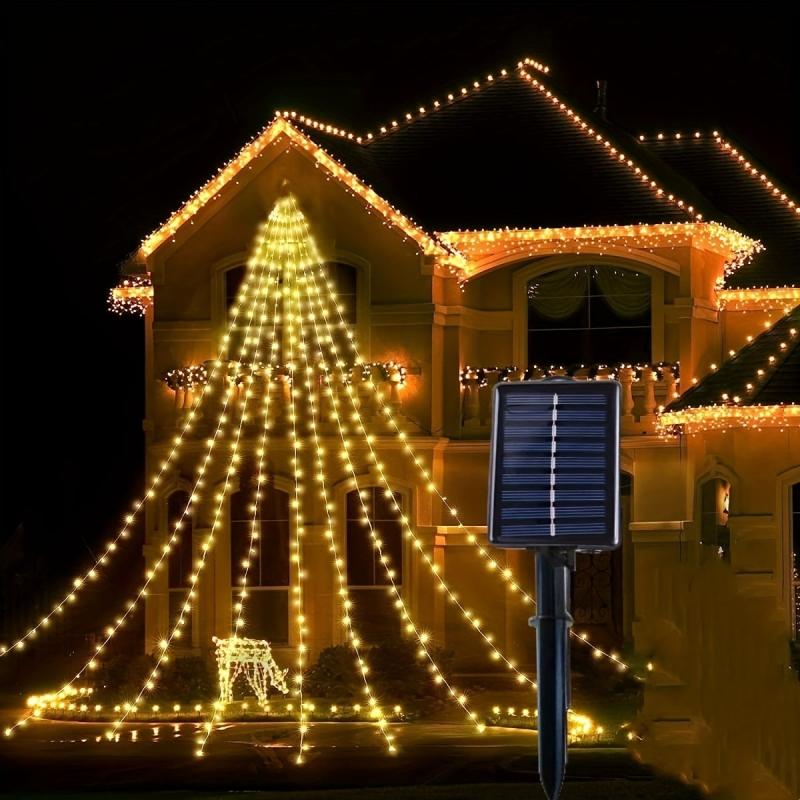 Solar Christmas Star String Light 180 LEDs Waterproof