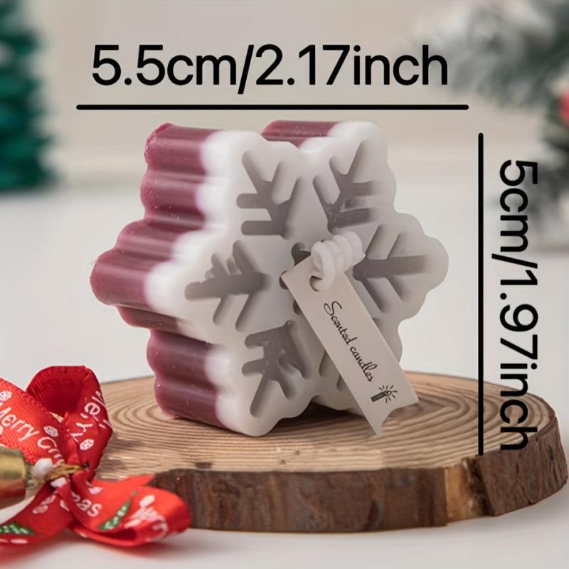 Christmas Snowflakes Scented Candles Winter Decor