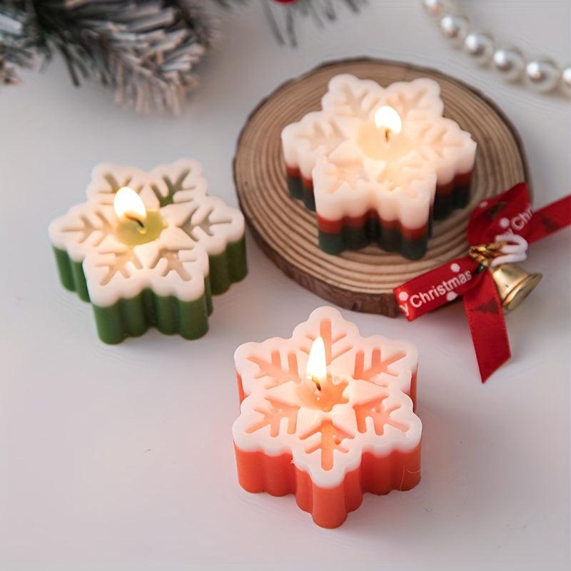 Christmas Snowflakes Scented Candles Winter Decor