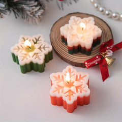 Christmas Snowflakes Scented Candles Winter Decor