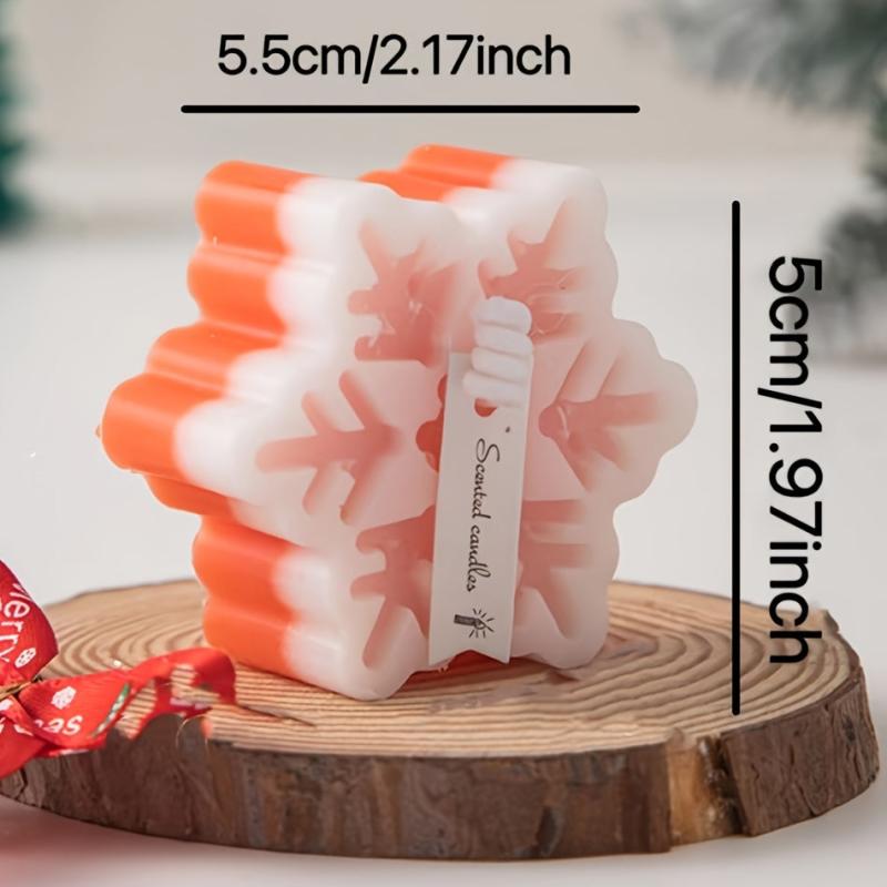 Christmas Snowflakes Scented Candles Winter Decor