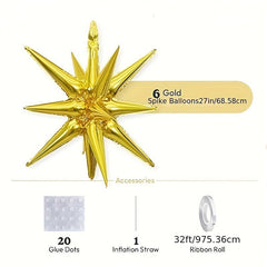6pcs 22inch Spike Balloons Party Wedding Decoration