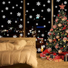 29pcs Christmas Snowflake Window Stickers Static Window Decoration