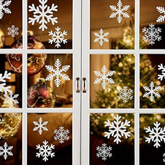 29pcs Christmas Snowflake Window Stickers Static Window Decoration