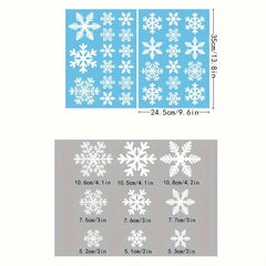 29pcs Christmas Snowflake Window Stickers Static Window Decoration