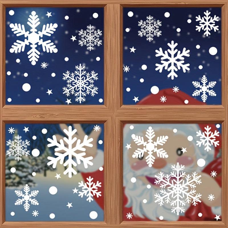 29pcs Christmas Snowflake Window Stickers Static Window Decoration