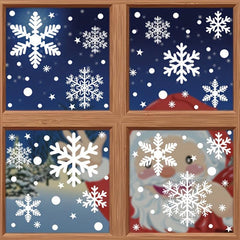 29pcs Christmas Snowflake Window Stickers Static Window Decoration
