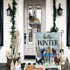 Dog Snowman Garden Flag 30 48X45 72 Cm
