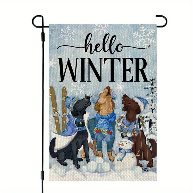 Dog Snowman Garden Flag 30 48X45 72 Cm