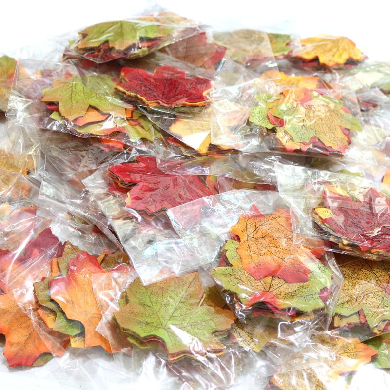 40pcs Thanksgiving Decorative Maple Leaves & Rattan Garland