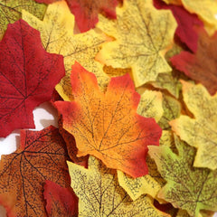 40pcs Thanksgiving Decorative Maple Leaves & Rattan Garland