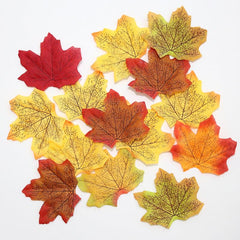 40pcs Thanksgiving Decorative Maple Leaves & Rattan Garland