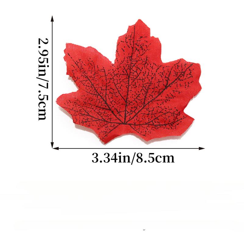 40pcs Thanksgiving Decorative Maple Leaves & Rattan Garland