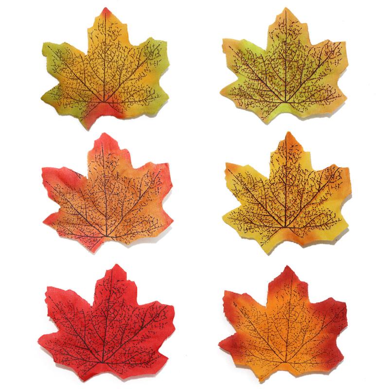 40pcs Thanksgiving Decorative Maple Leaves & Rattan Garland