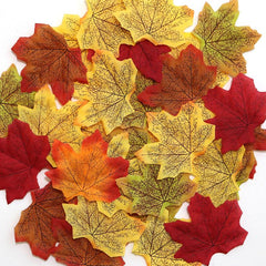 40pcs Thanksgiving Decorative Maple Leaves & Rattan Garland