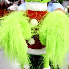 Christmas Green Plush Gloves Party Costume Props