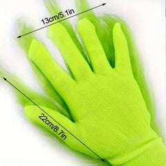 Christmas Green Plush Gloves Party Costume Props