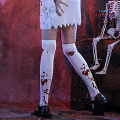 Halloween Bloody Thigh Socks for Role Playing Costumes