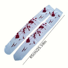 Halloween Bloody Thigh Socks for Role Playing Costumes