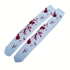 Halloween Bloody Thigh Socks for Role Playing Costumes
