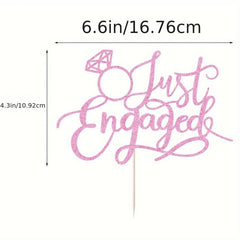 We're Engaged Cake Topper, Engaged Ring Sign, Engagement Party Decor