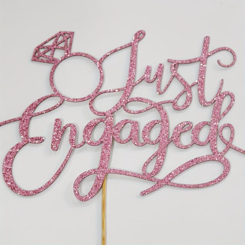 We're Engaged Cake Topper, Engaged Ring Sign, Engagement Party Decor