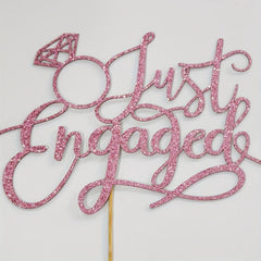 We're Engaged Cake Topper, Engaged Ring Sign, Engagement Party Decor