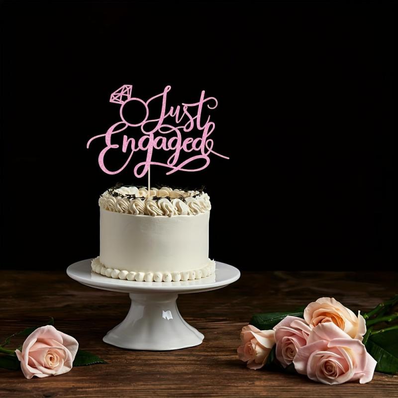 We're Engaged Cake Topper, Engaged Ring Sign, Engagement Party Decor
