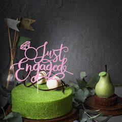 We're Engaged Cake Topper, Engaged Ring Sign, Engagement Party Decor