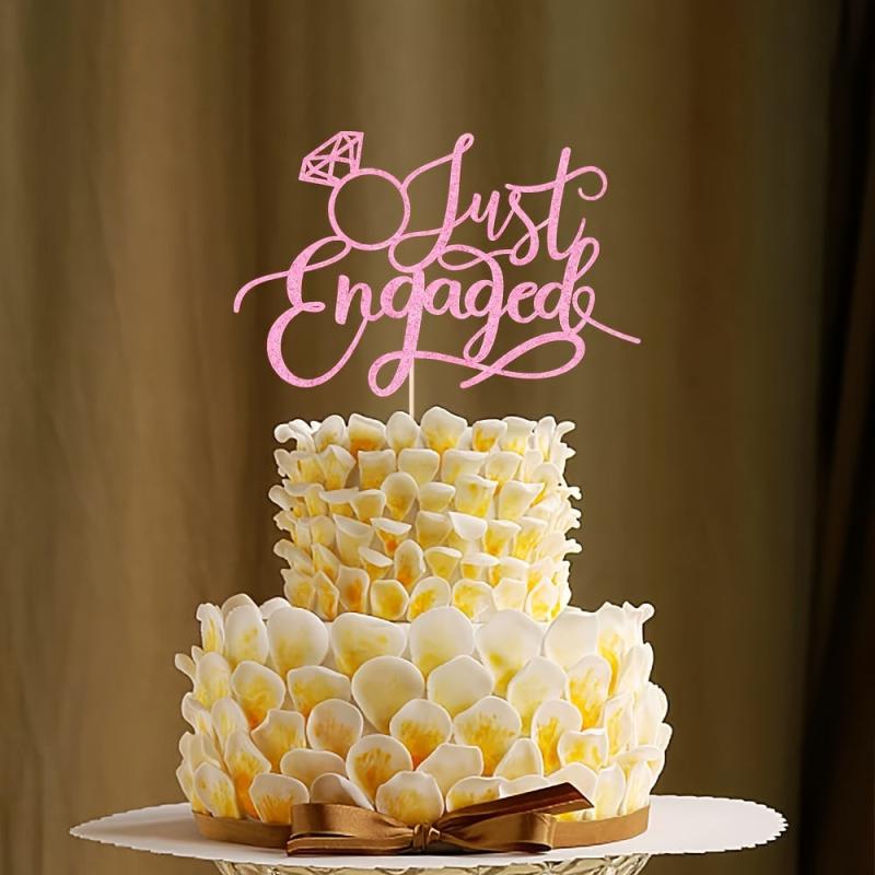 We're Engaged Cake Topper, Engaged Ring Sign, Engagement Party Decor