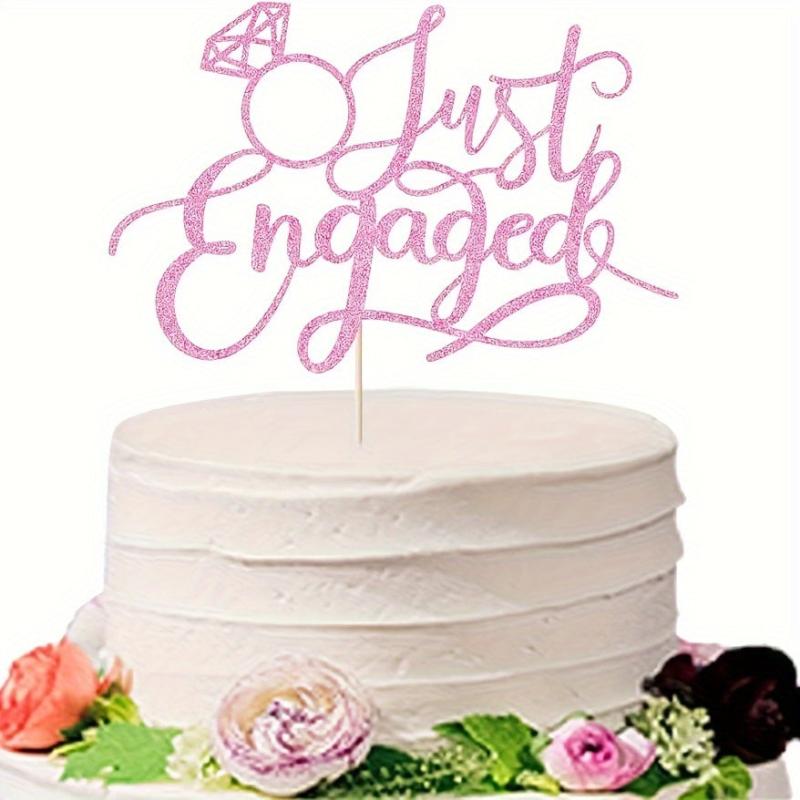 We're Engaged Cake Topper, Engaged Ring Sign, Engagement Party Decor