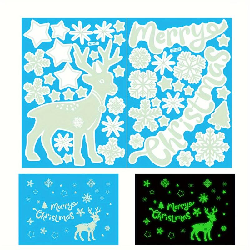 Christmas Santa Claus Elk Balloon Snowflake Decoration