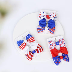 Kids National Print Bow Headband Hair Accessories