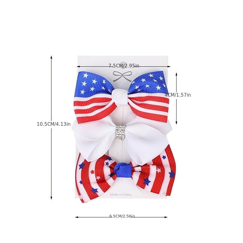 Kids National Print Bow Headband Hair Accessories