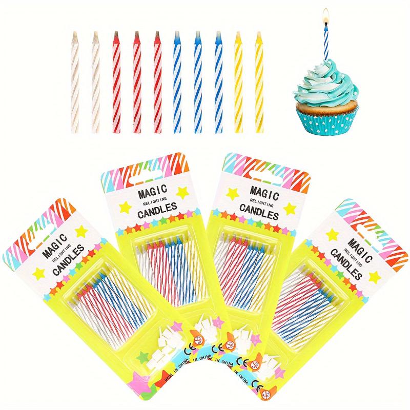 10pcs Magic Candles For Birthday Party Pranks